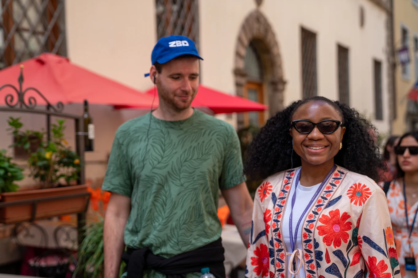 ZBD team walking in Italy
